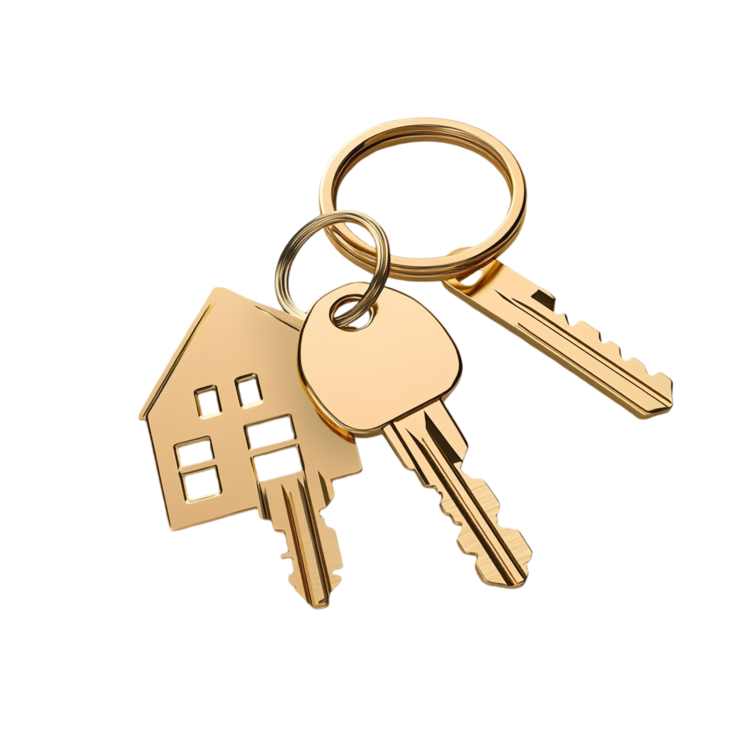 Family with keys illustration